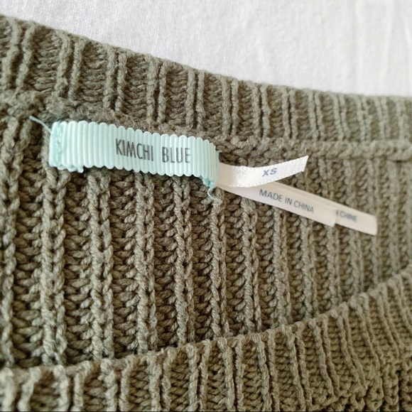 Kimchi Blue forest green cropped sweater - Picture 3 of 4